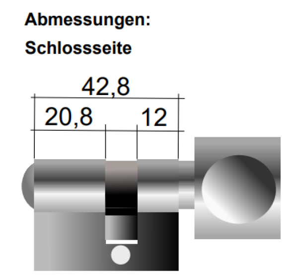 Knaufzylinder für WC Funktion